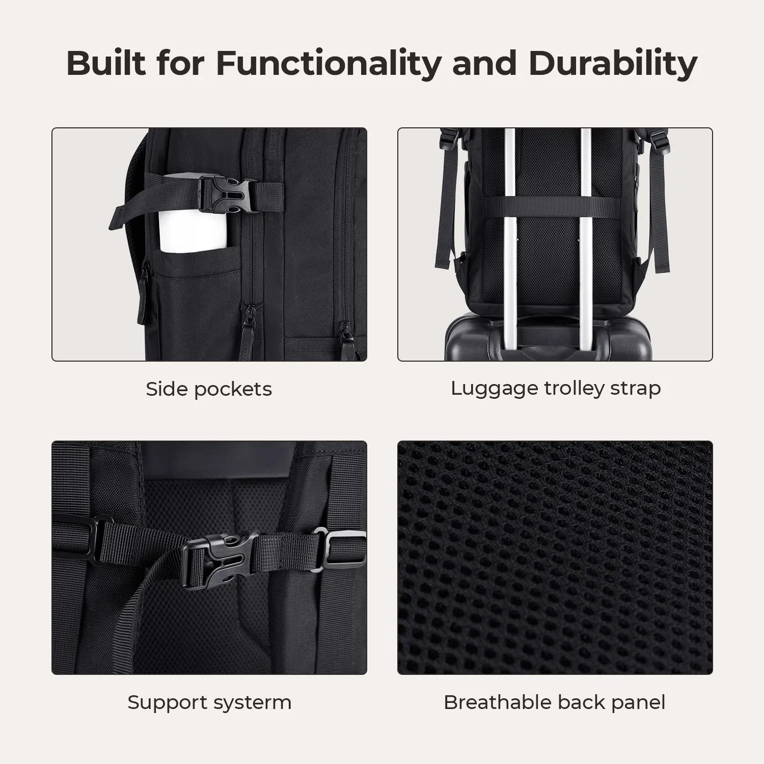 Falco 40L Expandable Airline Approved Carry On Backpack - Image 13