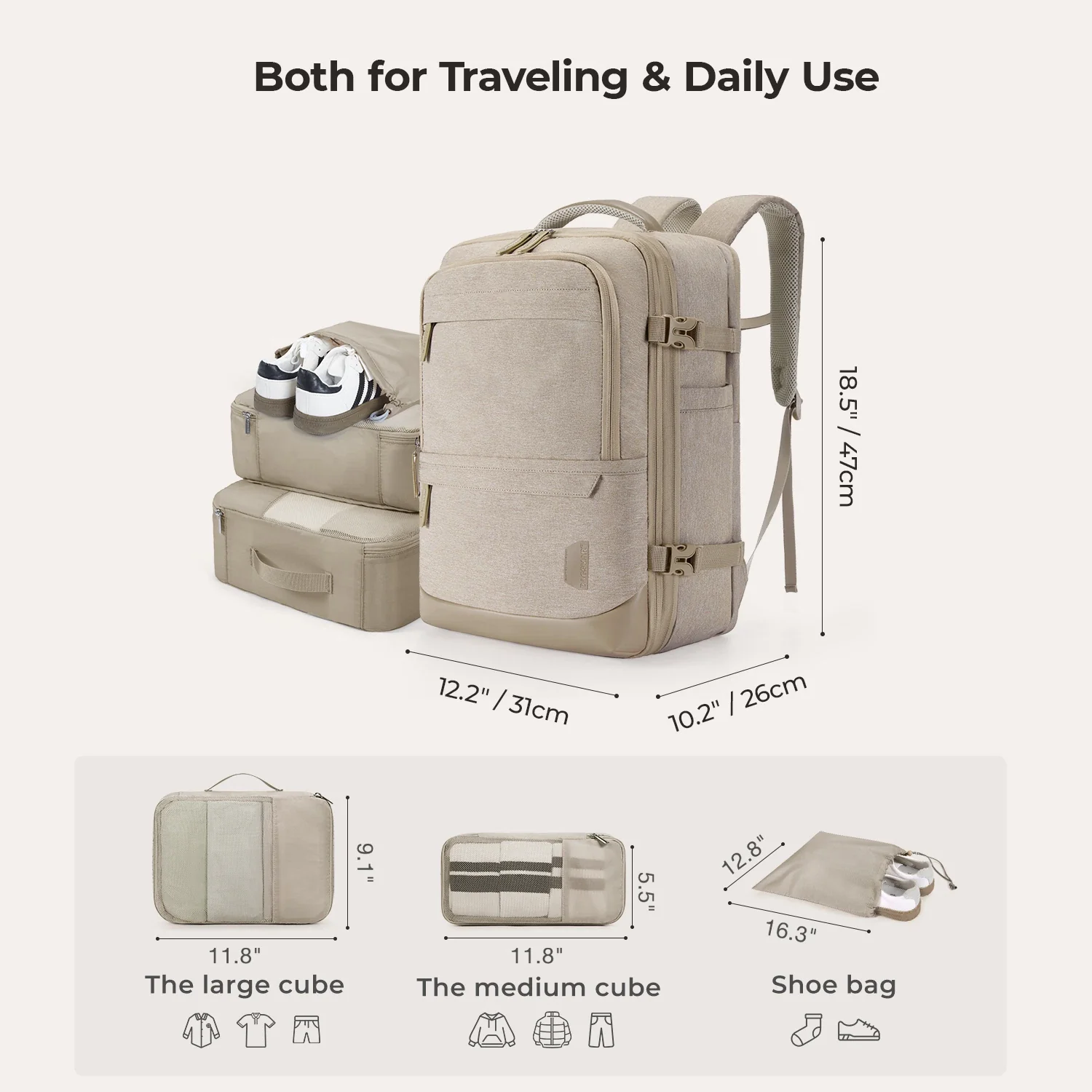 Falco 40L Expandable Airline Approved Carry On Backpack - Image 28