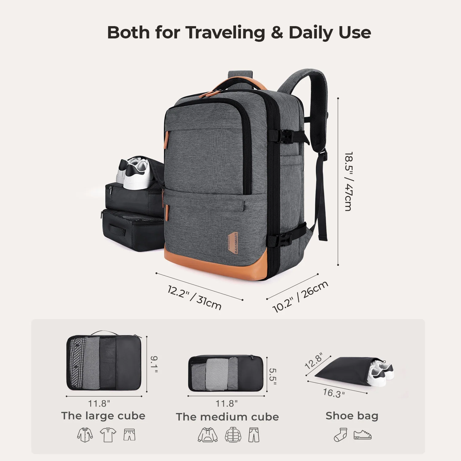 Falco 40L Expandable Airline Approved Carry On Backpack - Image 6