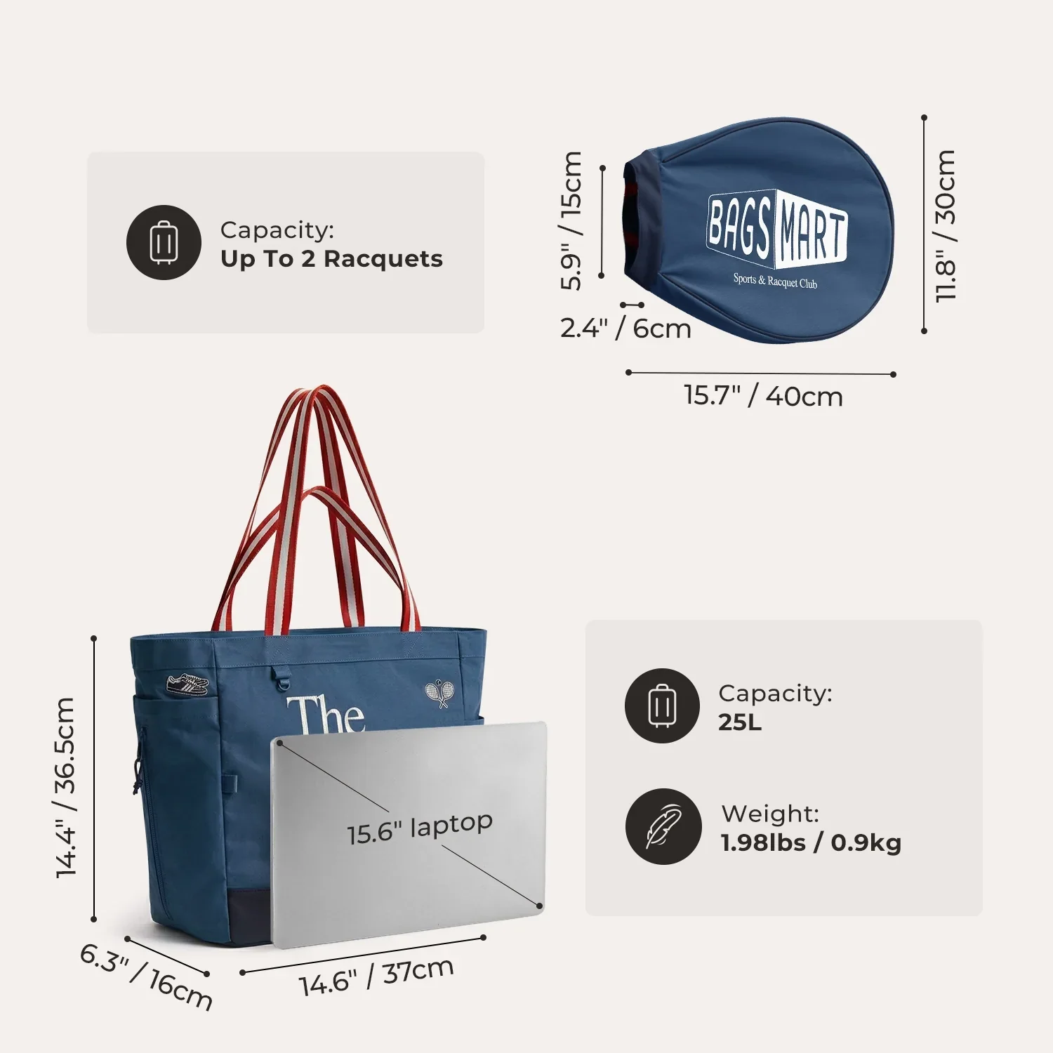Advantage 25L Tennis Tote - Image 23