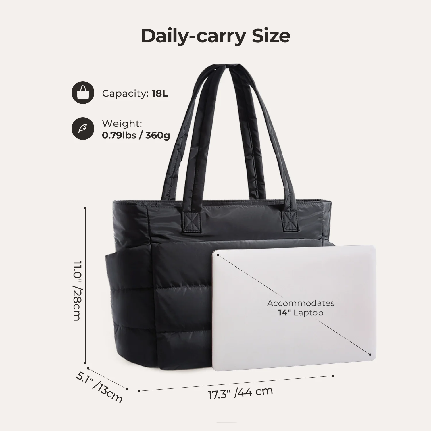 The Bubble 20L Puffy 15.6" Laptop Work Tote - Image 106
