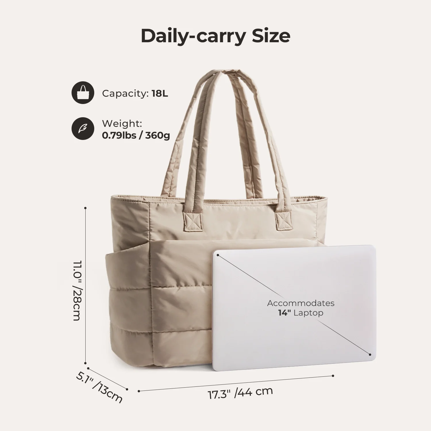 The Bubble 20L Puffy 15.6" Laptop Work Tote - Image 115