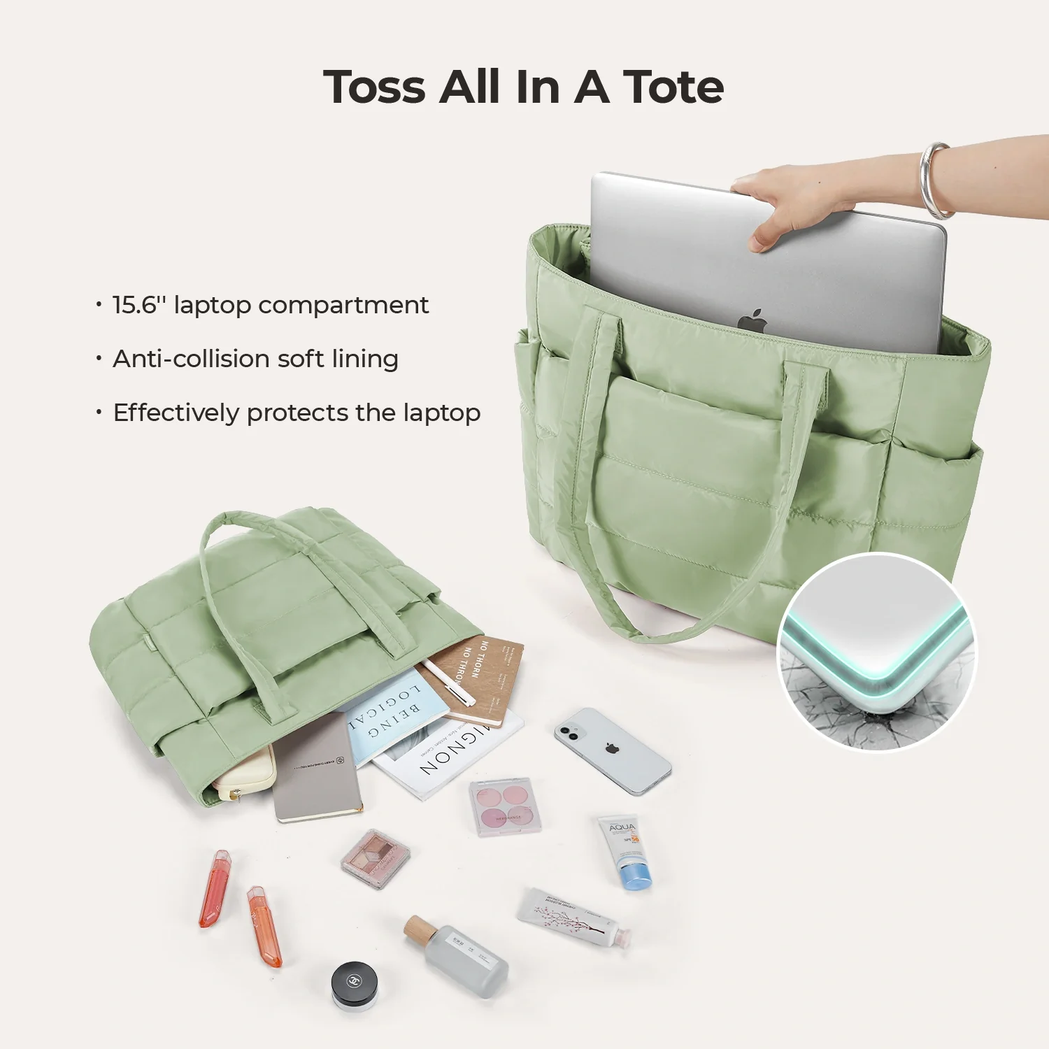 The Bubble 20L Puffy 15.6" Laptop Work Tote - Image 121