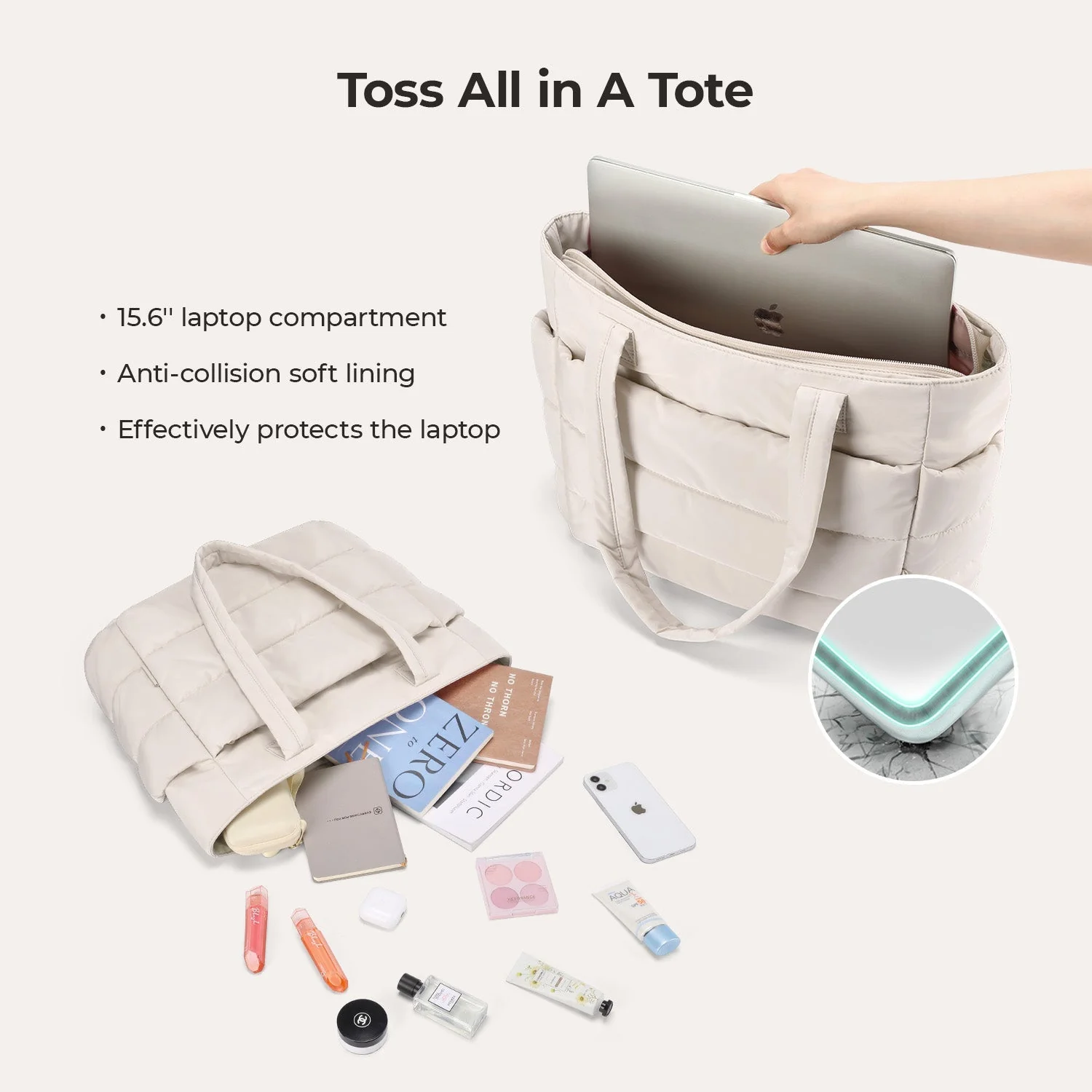 The Bubble 20L Puffy 15.6" Laptop Work Tote - Image 21