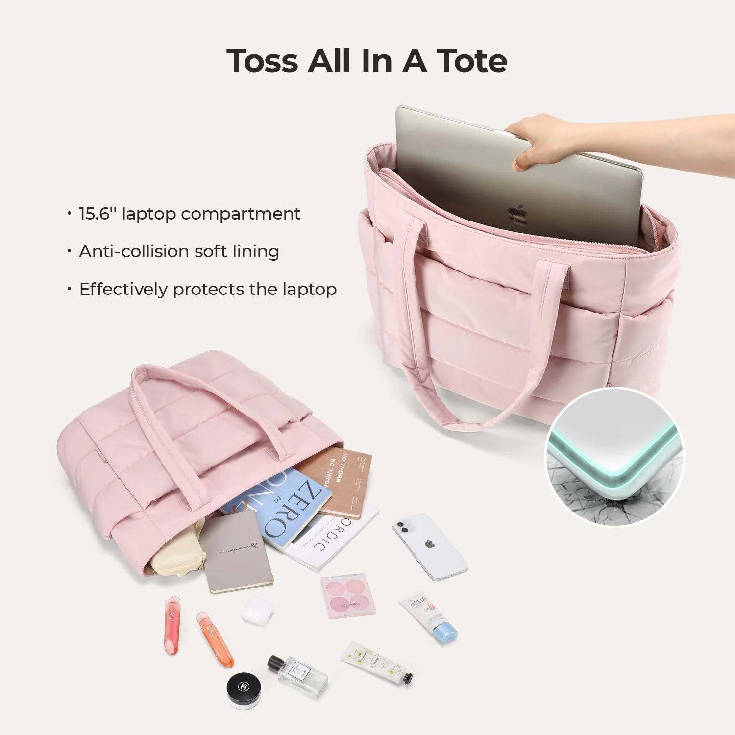 The Bubble 20L Puffy 15.6" Laptop Work Tote - Image 30
