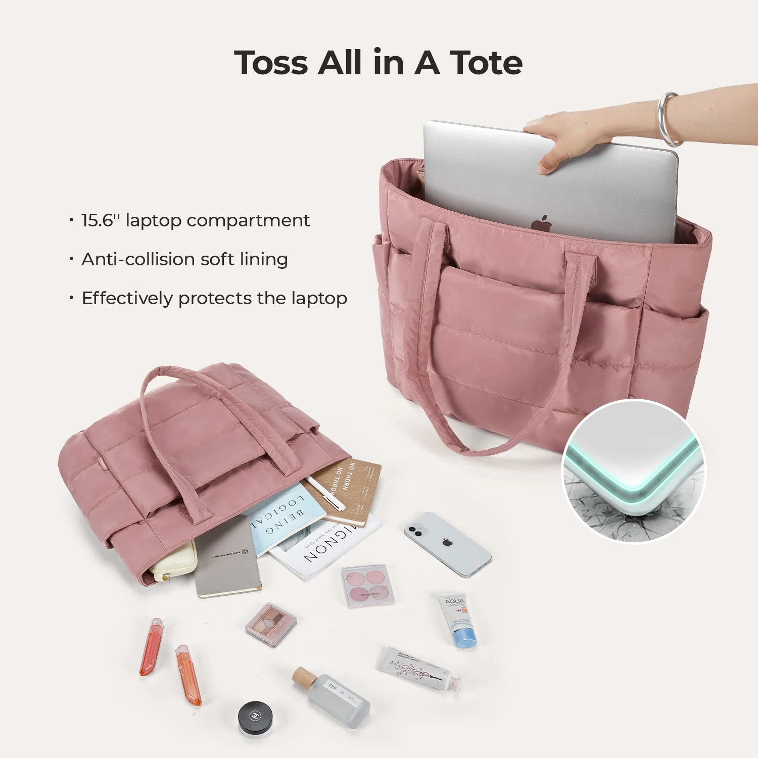 The Bubble 20L Puffy 15.6" Laptop Work Tote - Image 39
