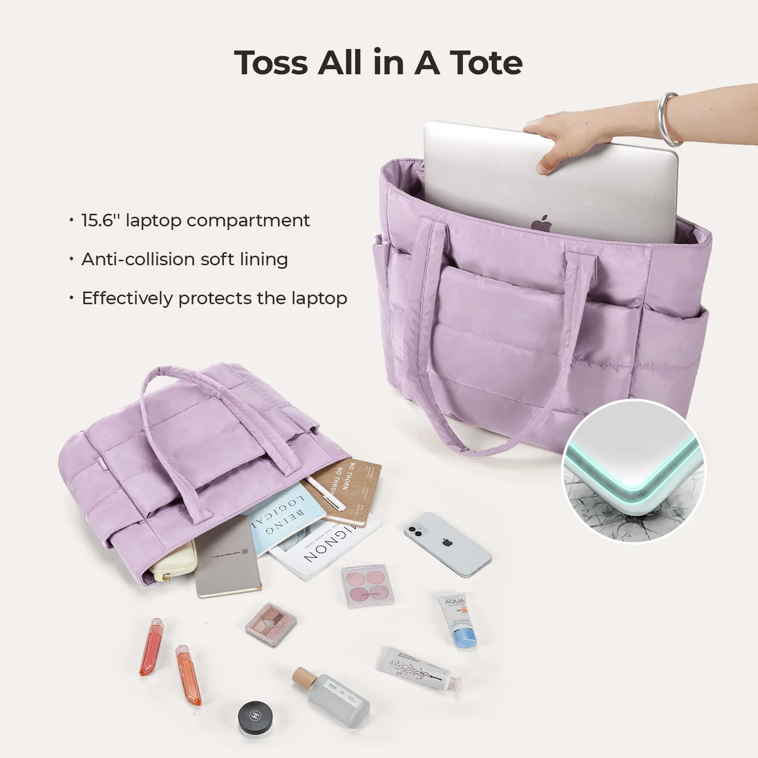 The Bubble 20L Puffy 15.6" Laptop Work Tote - Image 60