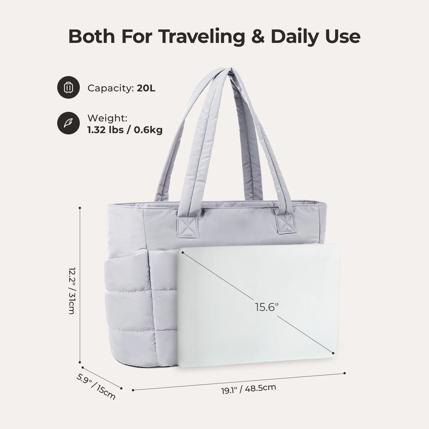 The Bubble 20L Puffy 15.6" Laptop Work Tote - Image 70