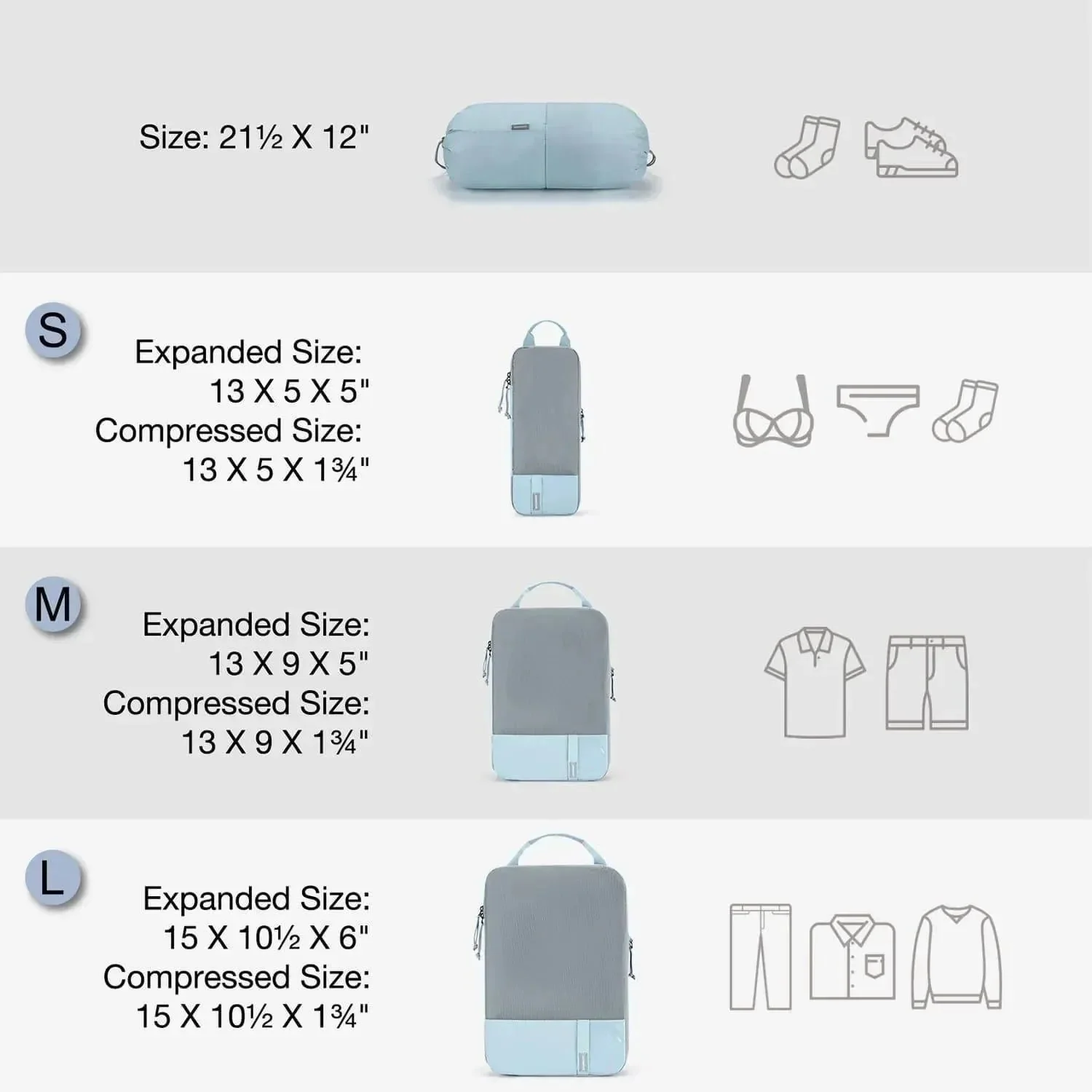 Compression Packing Cubes 6 PCS - Image 7