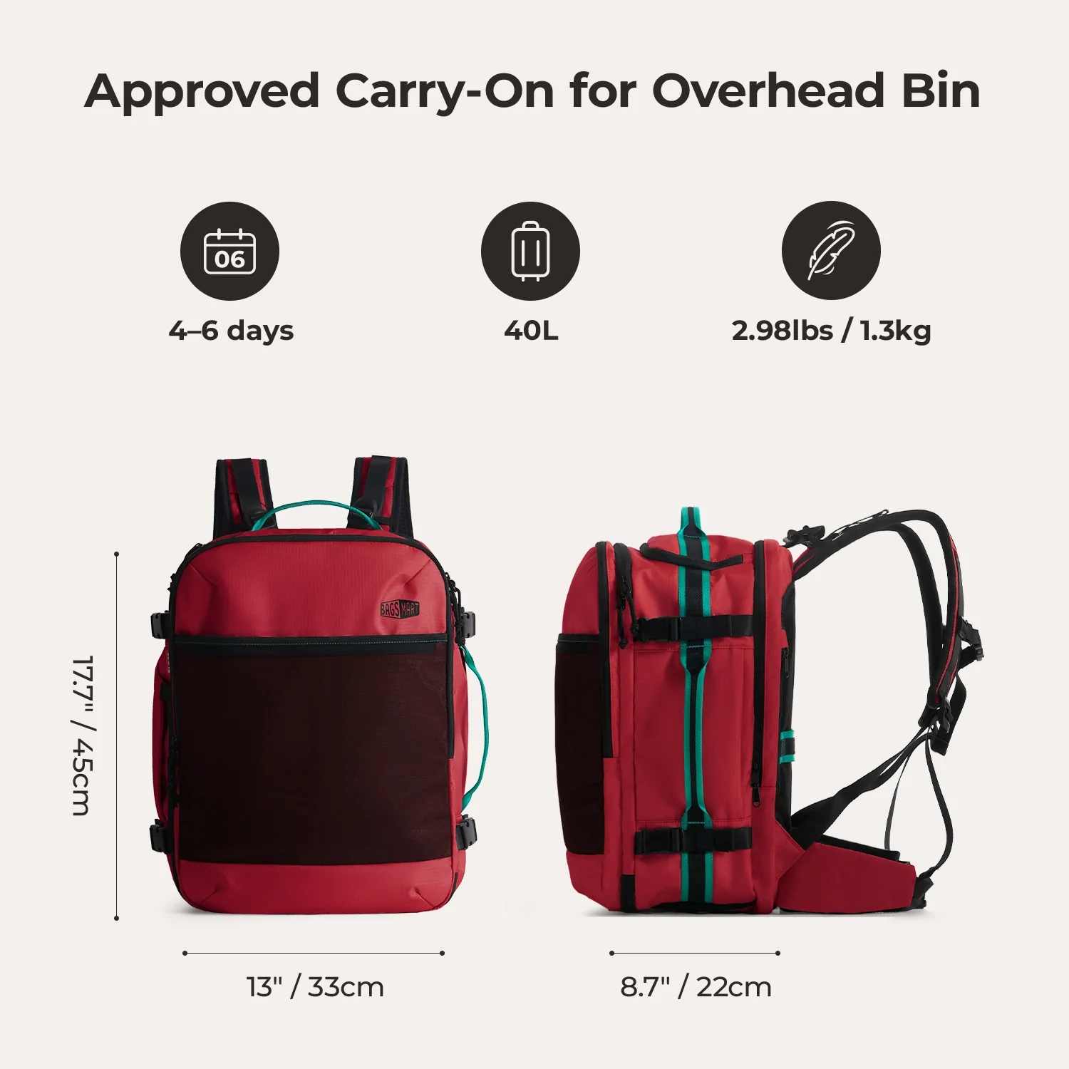 Blast Pro 40L Travel Backpack - Image 131