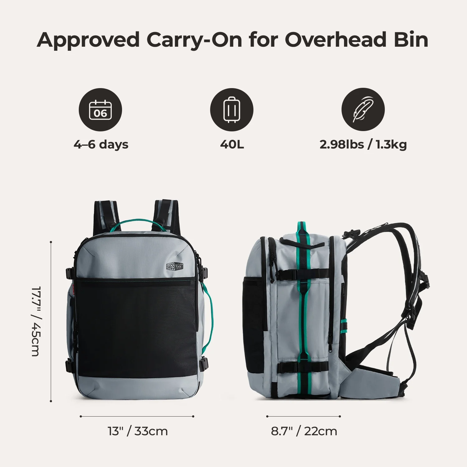 Blast Pro 40L Travel Backpack - Image 146
