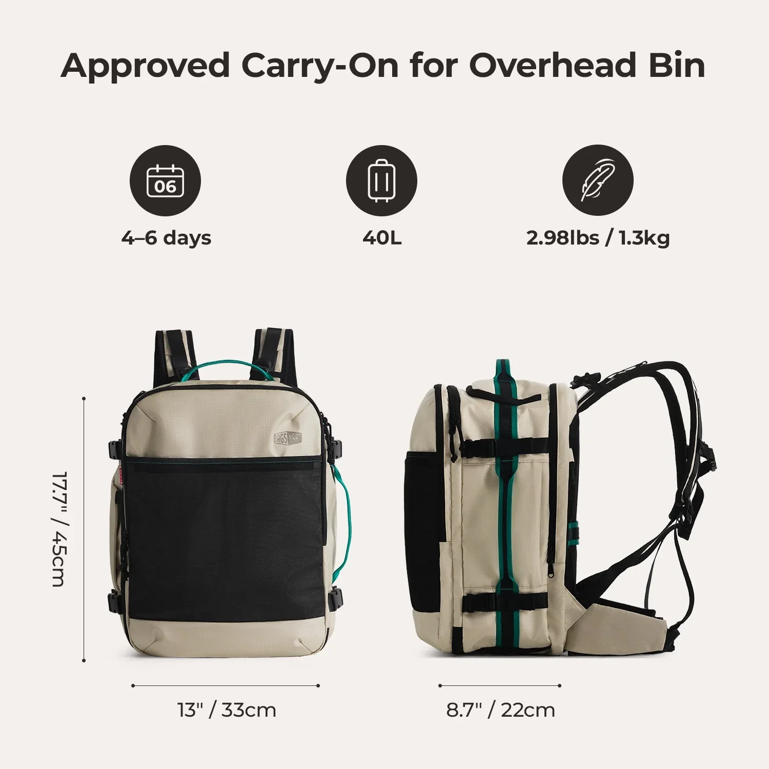 Blast Pro 40L Travel Backpack - Image 3