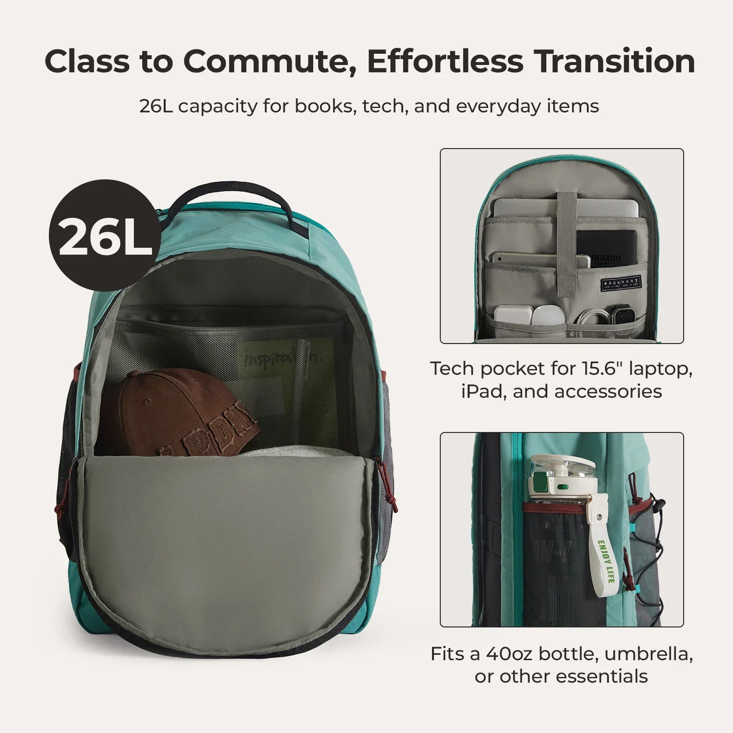 Focus 15.6" Laptop Backpack - Image 25