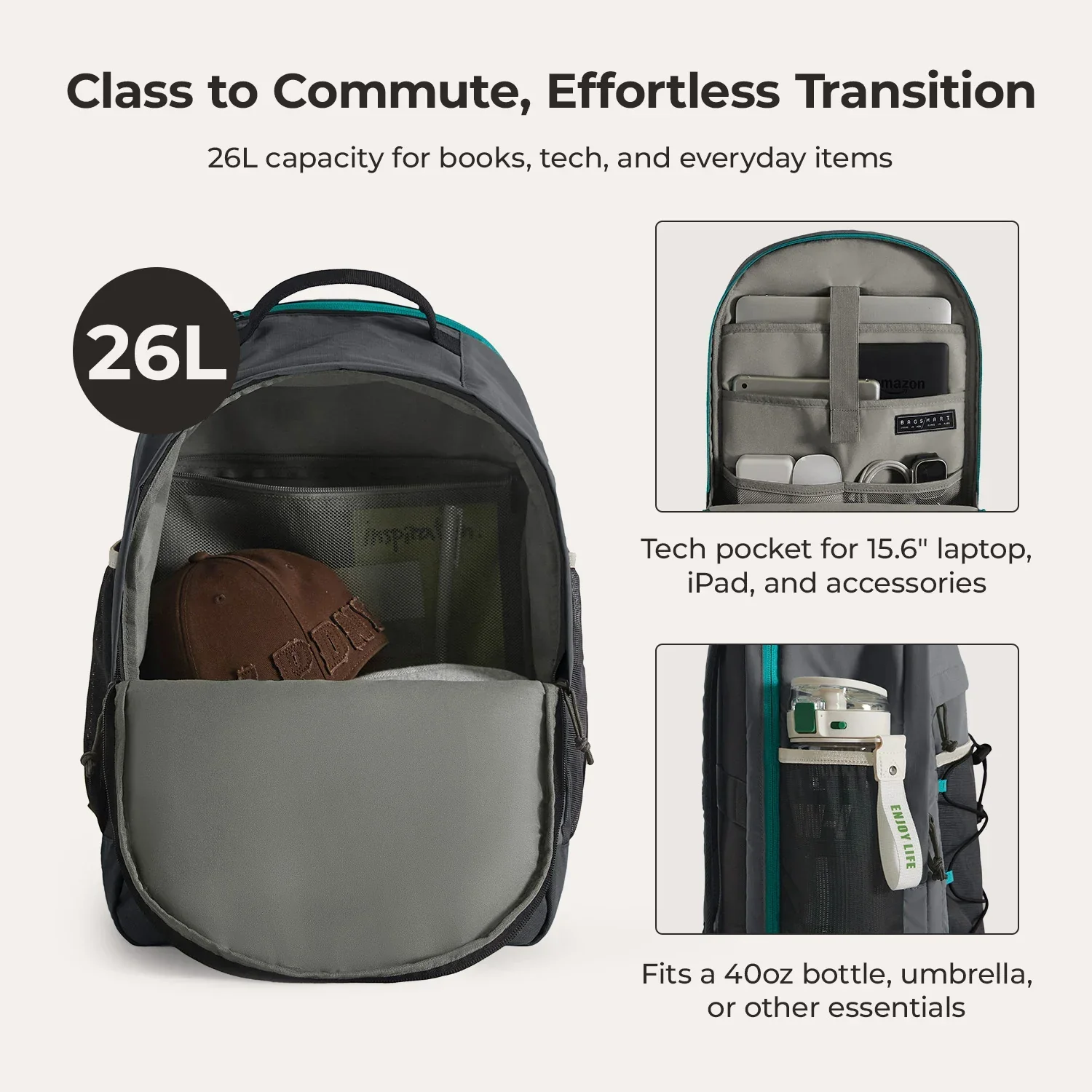 Focus 15.6" Laptop Backpack - Image 48