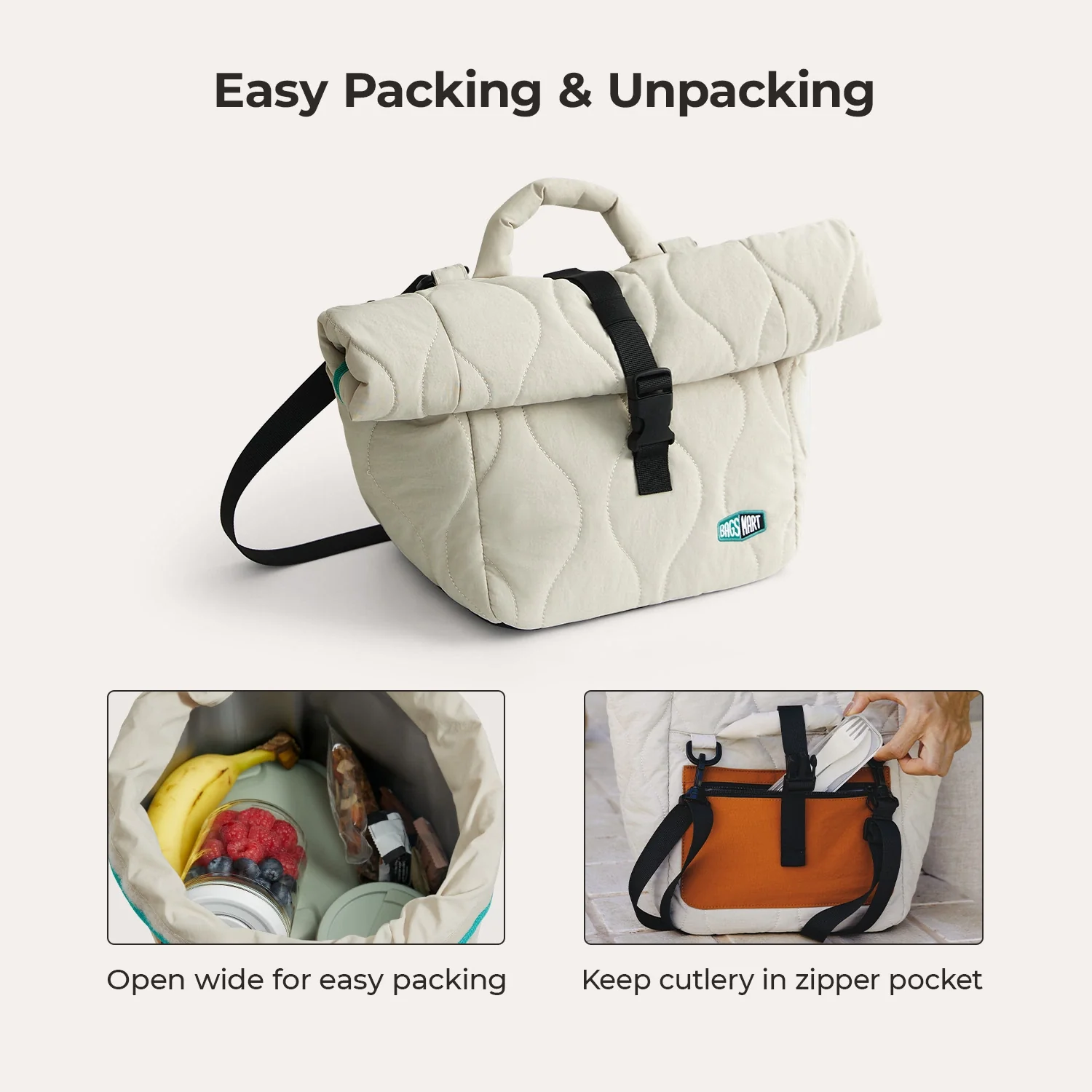 (free gift) Paz Roll Top Lunch Bag - Image 3