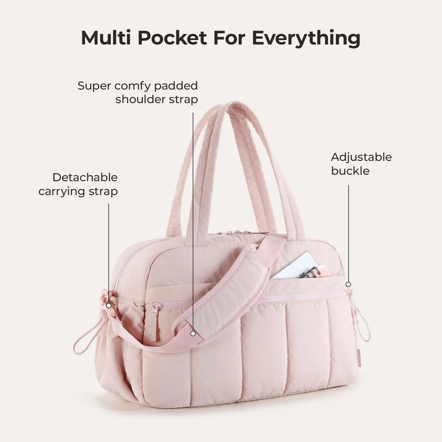 Puffy Water-Resistant Gym & Travel Duffle Bag - Image 17