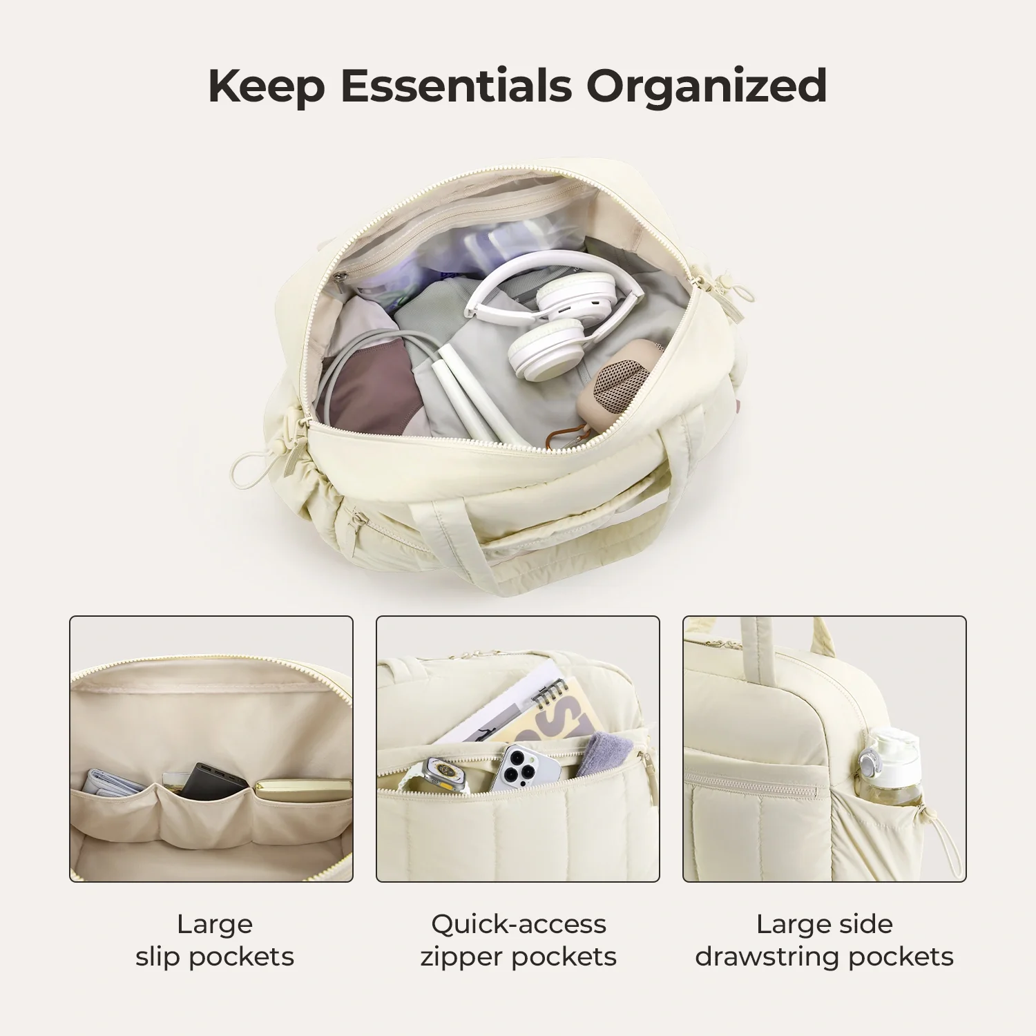 Puffy Water-Resistant Gym & Travel Duffle Bag - Image 29