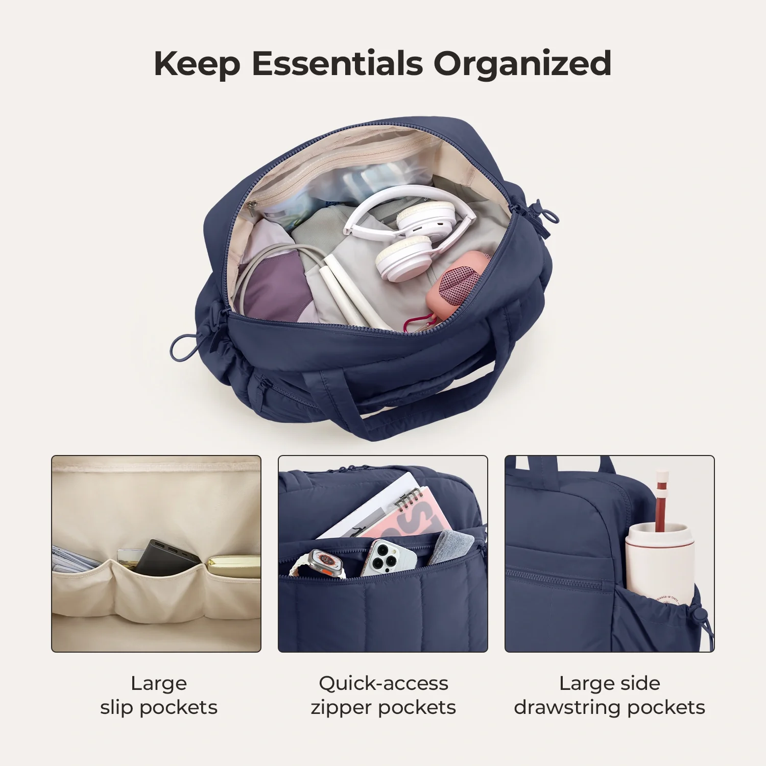 Puffy Water-Resistant Gym & Travel Duffle Bag - Image 32