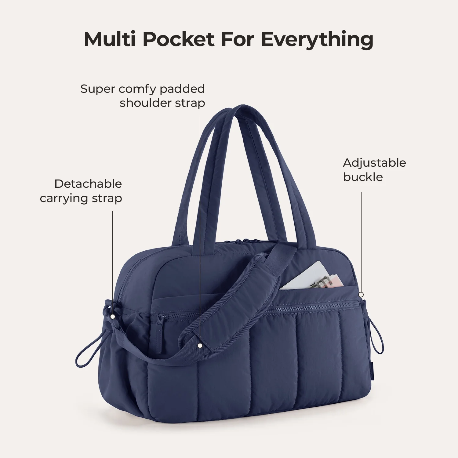 Puffy Water-Resistant Gym & Travel Duffle Bag - Image 34