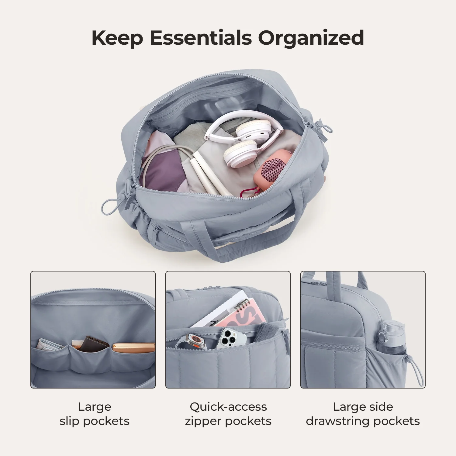 Puffy Water-Resistant Gym & Travel Duffle Bag - Image 40