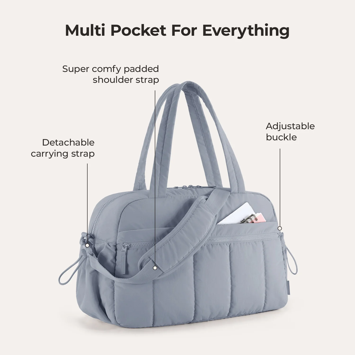 Puffy Water-Resistant Gym & Travel Duffle Bag - Image 42