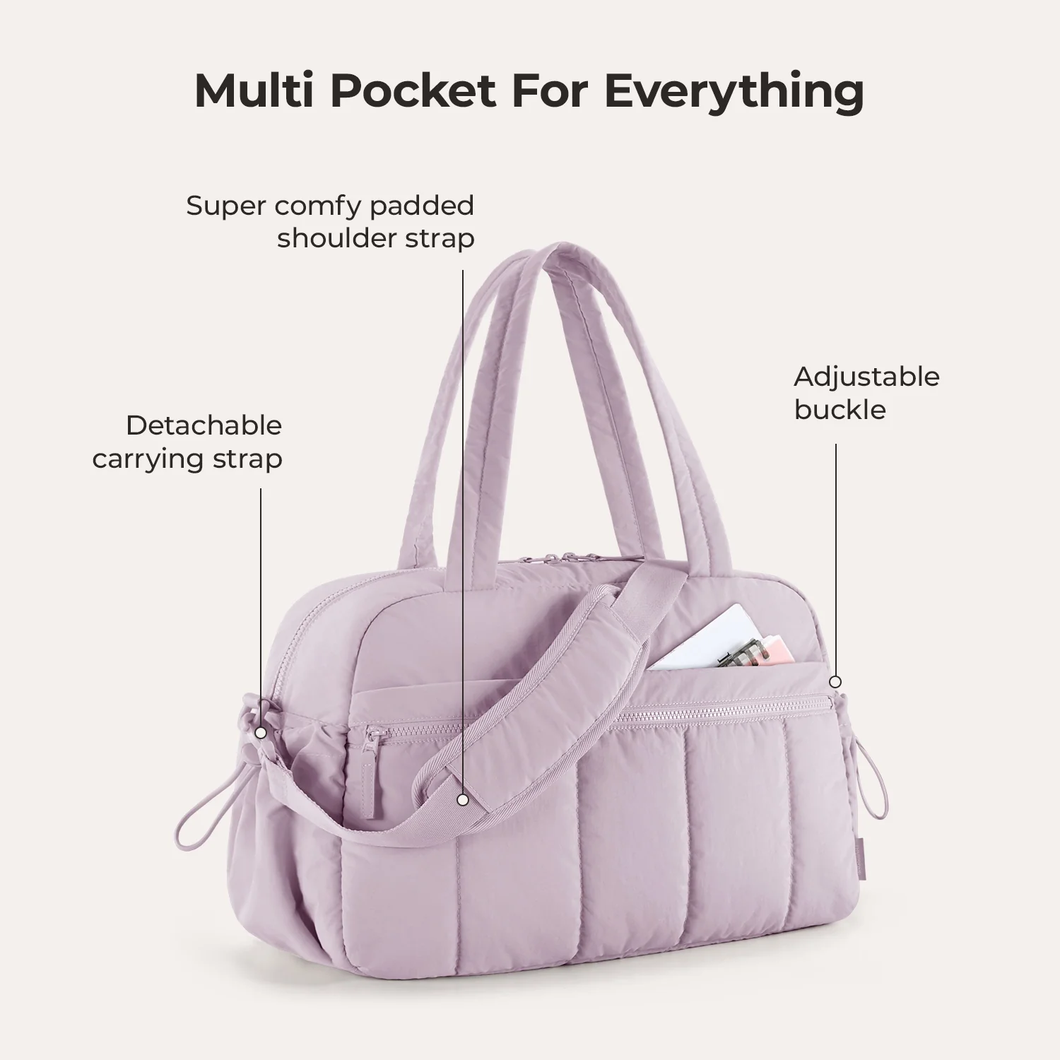 Puffy Water-Resistant Gym & Travel Duffle Bag - Image 48