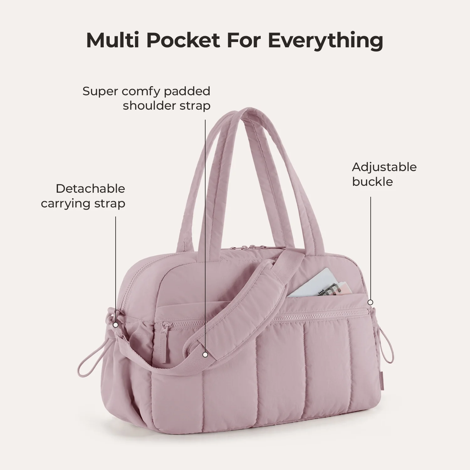 Puffy Water-Resistant Gym & Travel Duffle Bag - Image 54