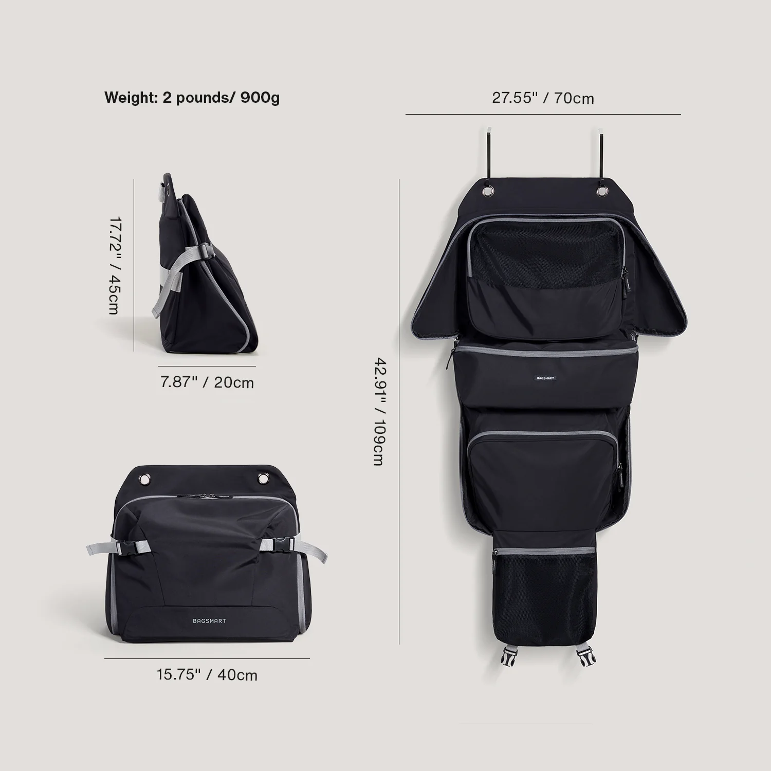 Travel Ease Portable Closet Carry On Hanging Packing Cubes - Image 10