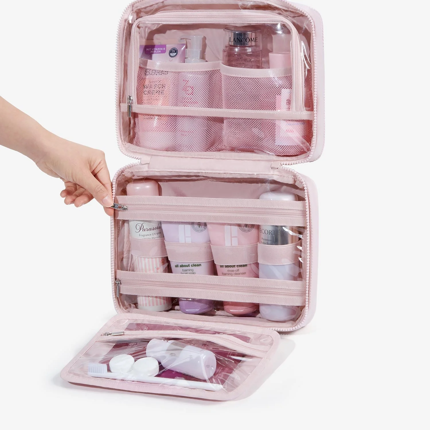 Zora Spacesaver Hanging Clear Toiletry Bag - Image 3