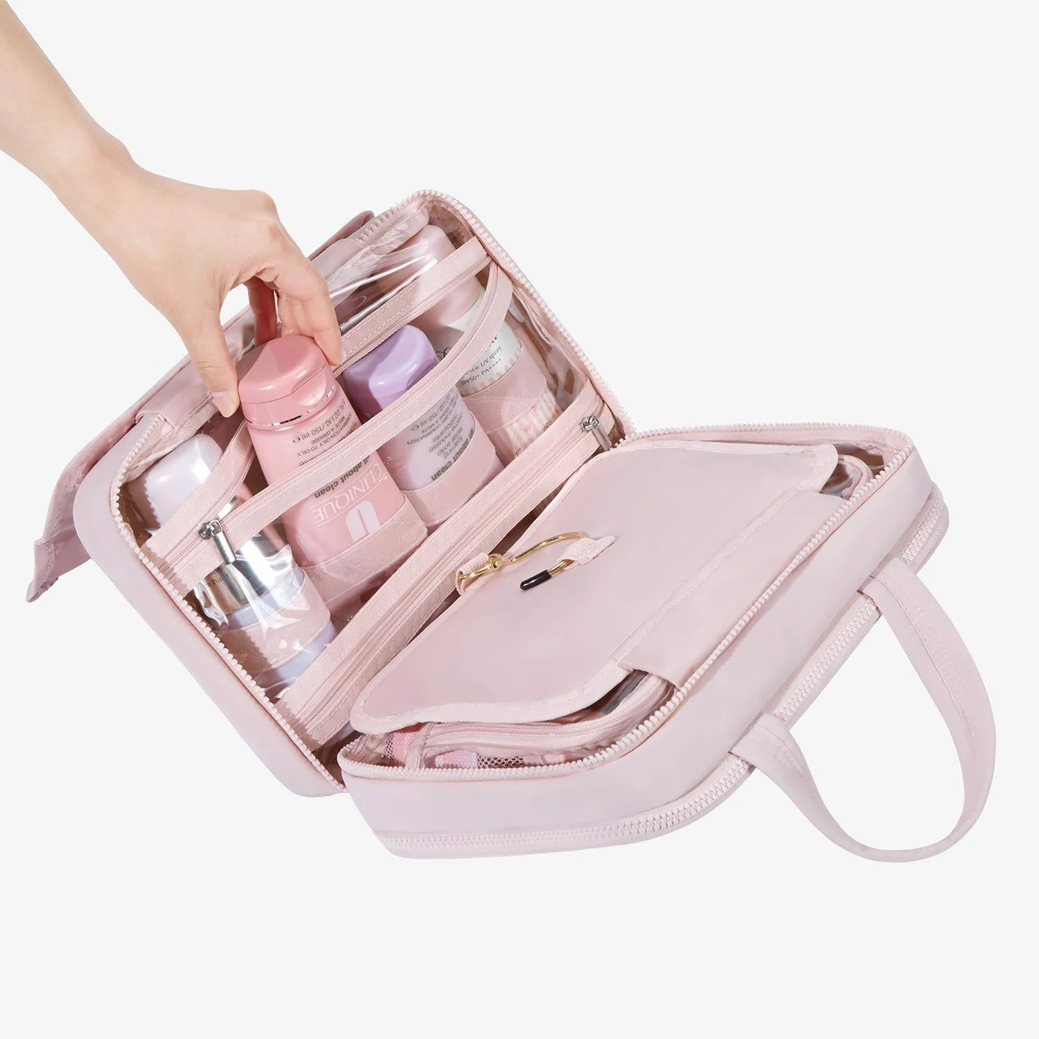 Zora Spacesaver Hanging Clear Toiletry Bag - Image 4