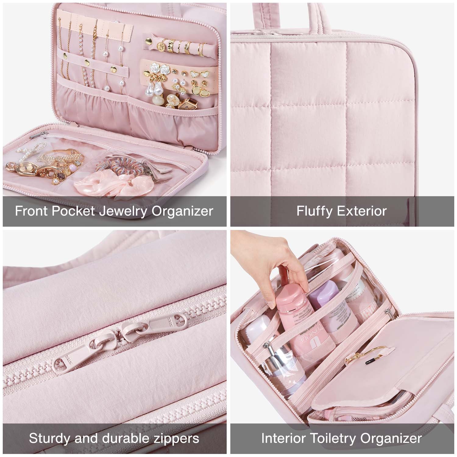 Zora Spacesaver Hanging Clear Toiletry Bag - Image 7