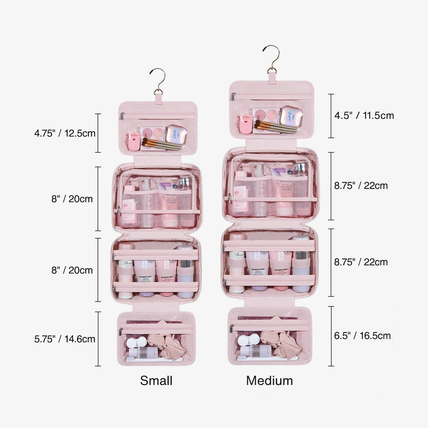 Zora Spacesaver Hanging Clear Toiletry Bag - Image 8